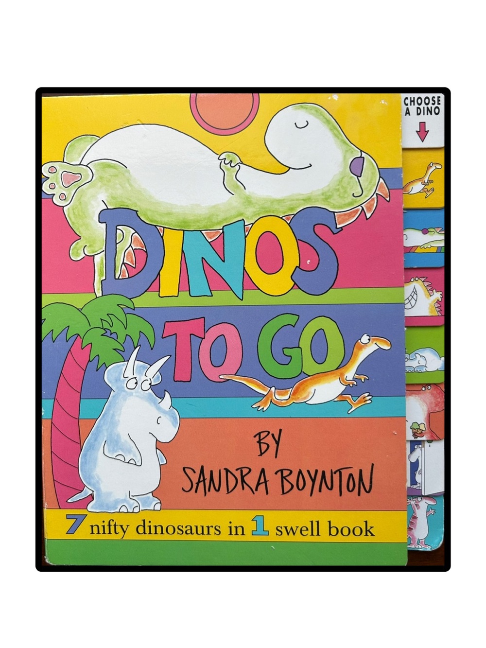 BUNDLE & SAVE 🎉 Dinos to Go Board Book with tabs by Sandra Boynton